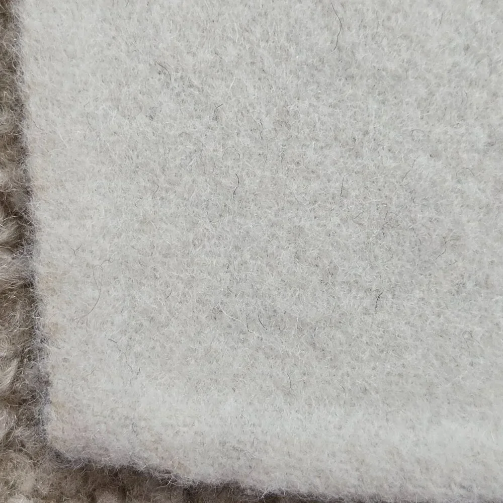 NWOT Reversible Wool Scarf Minimalist Modern Grey & Cream
